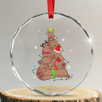 Funny Capybara Xmas Tree Crystal Glass Ornament TS09