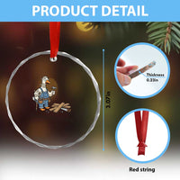 Funny Carpenter Duck Crystal Glass Ornament No Woodworking Today