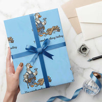 Funny Carpenter Duck Wrapping Paper Roll No Woodworking Today