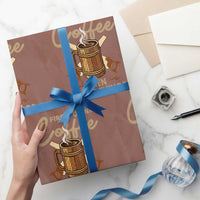 Funny Carpenter Woodworking Wrapping Paper Roll First I Drink Coffe Then I Build Things - Wonder Print Shop