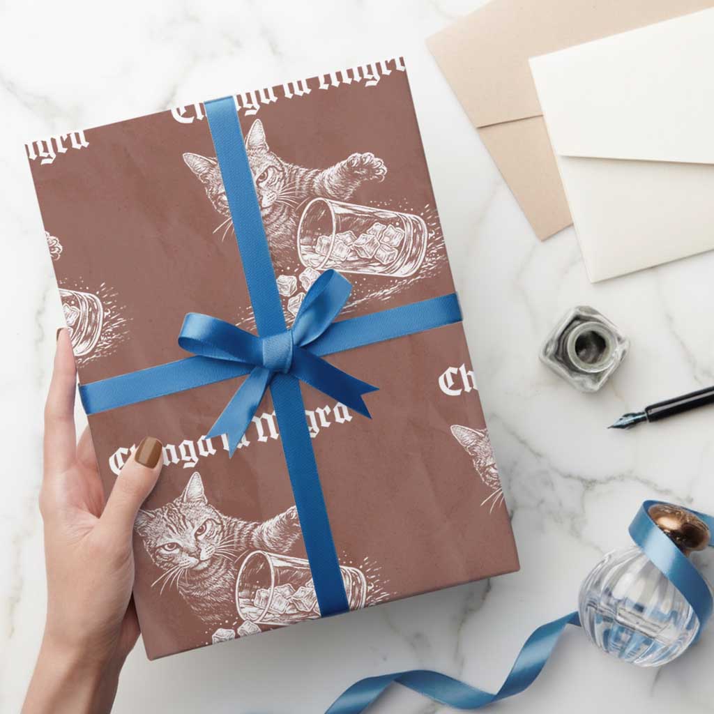 Funny Cat Anti ICE Meme Wrapping Paper Roll