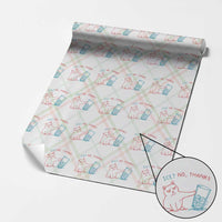 Funny Cat Anti ICE Political Protest Wrapping Paper Roll Ice? No Thanks