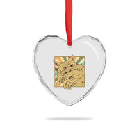 Funny Cat Bite Horror Anime Crazy Kitten Japanese Heart Crystal Glass Ornament - Wonder Print Shop