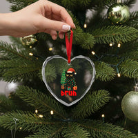 Funny Cat Bruh Christmas Heart Crystal Glass Ornament Silly Meme Kitty Xmas - Wonder Print Shop