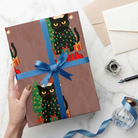 Funny Cat Bruh Xmas Wrapping Paper Roll Silly Meme Kitty Xmas - Wonder Print Shop