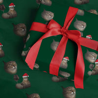 Funny Cat Christmas Wrapping Paper Roll Cats Drinking Wine Oddly Specific Meme - Wonder Print Shop