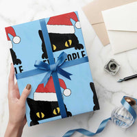 Funny Cat Christmas Wrapping Paper Roll Ew People Anti Social Grumpy Cat Xmas - Wonder Print Shop