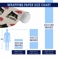 Funny Cat Christmas Wrapping Paper Roll Ew People Anti Social Grumpy Cat Xmas - Wonder Print Shop