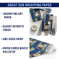 Funny Cat Christmas Wrapping Paper Roll Ring There is Motion at Your Front Door Meme Xmas Tree - Wonder Print Shop