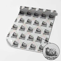 Funny Cat Dad Cat Lover Wrapping Paper Roll Father I Am But Skin and Bones
