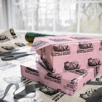 Funny Cat Dad Cat Lover Wrapping Paper Roll Father I Am But Skin and Bones