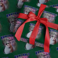 Funny Cat Emotion Meme Wrapping Paper Roll Huh Silly Sarcasm