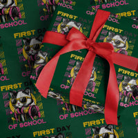 Funny Cat First Day Of School Wrapping Paper Roll Back To School Gift For Kids - Wonder Print Shop