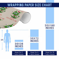 Funny Cat Green Christmas Wrapping Paper Roll It Is Fine I Am Fine Everything Is Fine - Wonder Print Shop