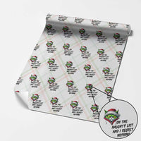 Funny Cat Green Christmas Wrapping Paper Roll On The Naughty List And I Regret Nothing - Wonder Print Shop