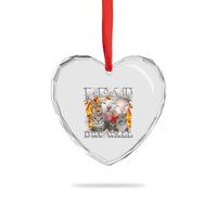 Funny Cat Meme Bootleg Graphic Heart Crystal Glass Ornament I Eat Drywall Funny Weird Cursed Internet Memes