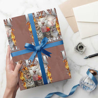 Funny Cat Meme Bootleg Graphic Wrapping Paper Roll I Eat Drywall Funny Weird Cursed Internet Memes
