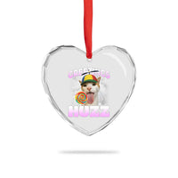 Funny Cat Meme Heart Crystal Glass Ornament Greetings Huzz - Wonder Print Shop