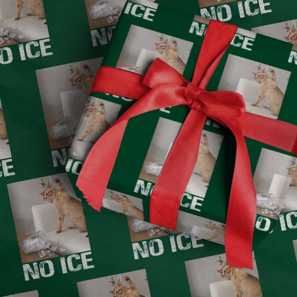 Funny Cat Meme No Ice Wrapping Paper Roll Subtle FDT Political Satire Satirical Humor