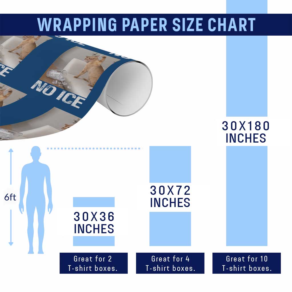 Funny Cat Meme No Ice Wrapping Paper Roll Subtle FDT Political Satire Satirical Humor