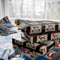 Funny Cat Mugshot Xmas Wrapping Paper Roll I Will Protect You Kitten No Matter What - Wonder Print Shop
