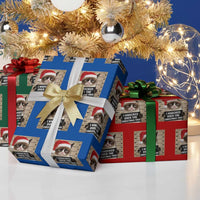 Funny Cat Mugshot Xmas Wrapping Paper Roll I Will Protect You Kitten No Matter What - Wonder Print Shop