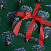 Funny Cat Playing Guitar Wrapping Paper Roll Vintage 90s Style Bootleg Graphic Rock Star Rock Cat - Wonder Print Shop