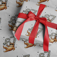 Funny Cat Playing Soccer Wrapping Paper Roll Six Seven Meme