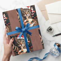 Funny Cat Ramen Selfie With Santa Christmas Wrapping Paper Roll - Wonder Print Shop