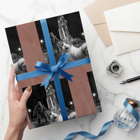 Funny Cat Selfie with Bigfoot Wrapping Paper Roll Back To The Moon Mission 2026