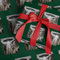 Funny Cat Selfie with Easter Bunny Bigfoot UFO Wrapping Paper Roll
