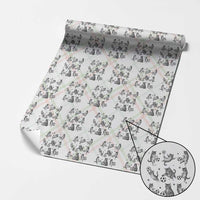 Funny Cat Soccer Player Wrapping Paper Roll Gift For Soccer Lovers