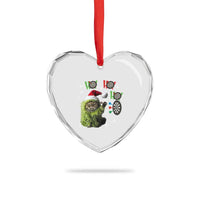 Funny Cat Throwing Dart Ho Ho Ho Heart Crystal Glass Ornament Christmas Gift For Dart Player - Wonder Print Shop