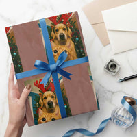 Funny Cat With Dog Selfie Christmas Wrapping Paper Roll Pet Lover Xmas Gift - Wonder Print Shop
