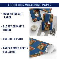 Funny Cat With Dog Selfie Christmas Wrapping Paper Roll Pet Lover Xmas Gift - Wonder Print Shop
