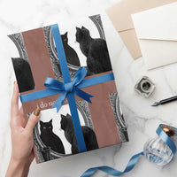 Funny Cat Wrapping Paper Roll I Do Not Think Therefore I Do Not Am Goth Emo Grunge Witchy - Wonder Print Shop