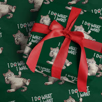 Funny Cat Wrapping Paper Roll I Do What I Want - Wonder Print Shop