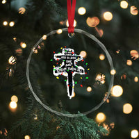 Funny Cat Xmas Crystal Glass Ornament Pussy-cat If That Thing Had Nine Lives She Just Spent Them All Meowy Catmas Gift TS10