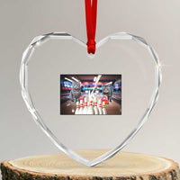 Funny Cats Bowling Battle Heart Crystal Glass Ornament Gift For Cat Lovers - Wonder Print Shop