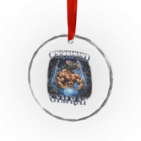 Funny Certified Gym Rat Crystal Glass Ornament Fitness Bodybuilding Gym Lovers Meme - Wonder Print Shop