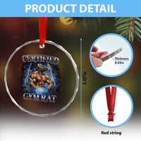 Funny Certified Gym Rat Crystal Glass Ornament Fitness Bodybuilding Gym Lovers Meme - Wonder Print Shop