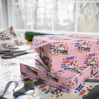 Funny Chicken 4th Of July Celebration Wrapping Paper Roll Just Here To Bang