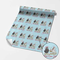 Funny Chicken Bunny Ears Wrapping Paper Roll Not Our Job Easter Gift