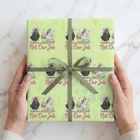 Funny Chicken Bunny Ears Wrapping Paper Roll Not Our Job Easter Gift