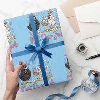 Funny Chicken Bunny Ears Wrapping Paper Roll Not Our Job Easter Gift
