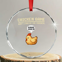 Funny Chicken Crystal Glass Ornament Game Dont Look At The Chicken
