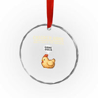 Funny Chicken Crystal Glass Ornament Game Dont Look At The Chicken