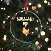 Funny Chicken Crystal Glass Ornament Game Dont Look At The Chicken
