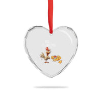 Funny Chicken Heart Crystal Glass Ornament Is That You Bro - Wonder Print Shop