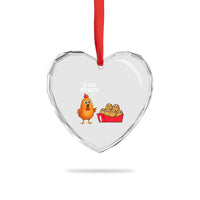 Funny Chicken Nuggets Lover Heart Crystal Glass Ornament Is That You Bro - Wonder Print Shop
